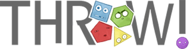 Throw! colorful character logo